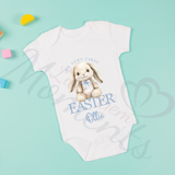 Personalised My Very First Easter Baby Bodysuit. Custom Cute Baby Easter Vest - Pink or Blue