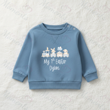 Personalised "My 1st Easter" Sweatshirt. Baby/Toddler Jumper - Easter Train Design