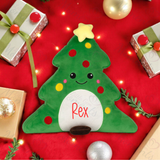 Personalised Christmas Tree Plush. Custom Mumbles Xmas Teddy