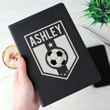 Football Badge Black A5 Notebook