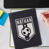 Football Badge Black A5 Notebook