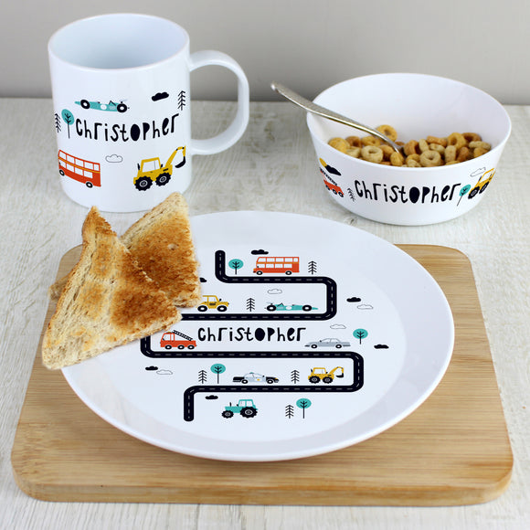 Personalised Little Car Breakfast Set