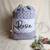 Personalised Personalised Luxury Plush Santa Sacks and Stocking Sets - Red or Grey