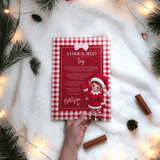 Personalised A Magical Hello Elf Letter | Gingham Elf Christmas Letter | Custom Name Print | Kids Elf Gift