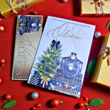 Personalised Christmas Story Book - Navy Believe Train and Ticket. Christmas Eve Box Fillers