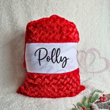 Personalised Personalised Luxury Plush Santa Sacks and Stocking Sets - Red or Grey