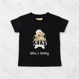 Personalised Our First Mother's Day 2026 T-shirt - Teddy Design - Pink or Blue