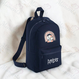 Personalised Kids Rainbow Elephant Mini Backpack