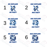 No Scotland No Party Scotland Football T-shirt for World Cup - Various Sizes - Design 4
