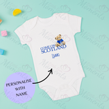Personalised "Come On Scotland" Football World Cup Baby Bodysuit