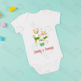 Personalised Happy Father's Day Football Teddies Baby Bodysuit