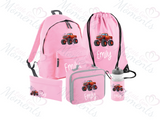 Personalised Mega Back To School Essentials Bundle - Embroidery Style Monster Truck