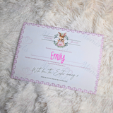 Personalised Easter Bunny Certificate. Custom Kids Treat for Easter Sunday.