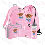 Personalised Mega Back To School Essentials Bundle - Highland Cow
