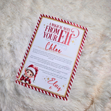 Personalised Elf Arrival Letter for December 1st - Red Design
