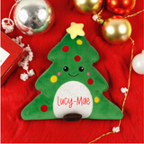 Personalised Christmas Tree Plush. Custom Mumbles Xmas Teddy