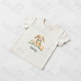 Personalised "My First Easter" Organic Cotton Baby Tee: Easter Bunny Design