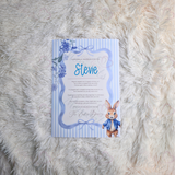 Personalised Kids Easter Bunny Letter for Easter Egg Hunt - Pink or Blue Design