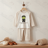 Personalised Mama's Little Monster Pyjamas | Custom Name Halloween PJ Set | Kids Halloween Nightwear