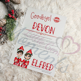 Personalised Elf Goodbye Letter - Christmas Eve - Boy & Girl Elf