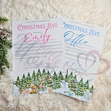 Personalised Christmas Eve Letter - Pink or Blue. Custom Kids Xmas Treat. Christmas Eve Box Fillers.