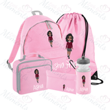 Personalised Mega Back To School Essentials Bundle - Custom School Girl Dolly