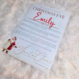 Personalised Christmas Eve Letter from Santa Claus. Custom Xmas Eve Box Filler - Santa Sack Design
