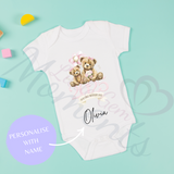 Personalised Our First Mother's Day Baby Bodysuit. Custom Baby Vest.