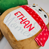 Personalised Reindeer Christmas Squidgy - 1st Christmas Reindeer Design