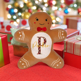 Personalised Gingerbread Man Plush. Custom Mumbles Christmas Teddy
