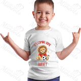 Personalised "It's Coming Home" England Football T-shirt for World Cup - All Sizes - Lion Design