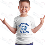 No Scotland No Party Scotland Football T-shirt for World Cup - Various Sizes - Design 2