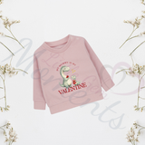 Custom My Mummy Is My Valentine Dino Sweatshirt. Baby's Valentine's Day Jumper -Multiple Colours