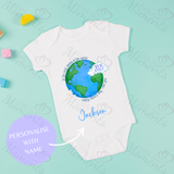 Personalised Best Daddy In The World Bodysuit. Custom Cute Father's Day Baby Vest