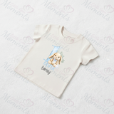 Personalised 1st Easter Organic Cotton Baby Tee: Easter Bunny Design