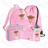 Personalised Mega Back To School Essentials Bundle - Highland Cow