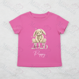 Personalised Born In 2026 Organic Cotton Baby Tee: Born In 2026 Bunny Design