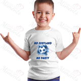 No Scotland No Party Scotland Football T-shirt for World Cup - Various Sizes - Design 4