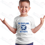 No Scotland No Party Scotland Football T-shirt for World Cup - Various Sizes - Design 7