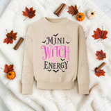 Mini Witch Energy Sweatshirt | Toddler Witch Halloween Top | Mummy And Me Matching Set | Kids Witch Sweatshirt