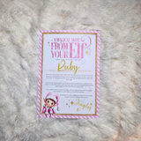 Personalised Elf Arrival Letter for December 1st - Pink Design