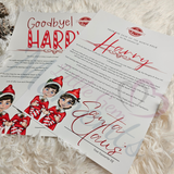 Personalised Elf Arrival & Goodbye Letter Set