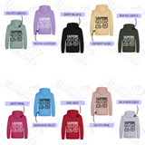 Personalised Leavers Hoodies. Custom Class of 2025 Graduation Hoodie - Nursery, Primary School, High School, College, University