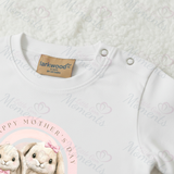 Personalised Happy Mother's Day Long Sleeved Top - Baby and Toddler - Bunny & Rainbow Design