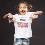 Personalised Class of 2026 Leavers Graduation T-shirt - Balloon Design