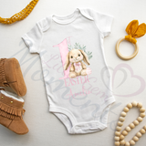 Personalised 1st Easter Baby Bodysuit. Custom Cute Baby Easter Vest - Pink or Blue