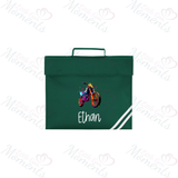 Personalised Neon Dirt Bike Book Bag