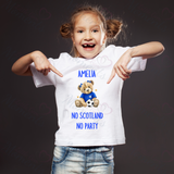 Personalised "No Scotland No Party" Scotland Football T-shirt for World Cup - All Sizes