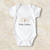 Personalised Born In 2026 Baby Bodysuit. Custom Baby Vest - Farm Animal Design