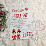 Personalised Elf Goodbye Letter - Christmas Eve - Boy & Girl Elf